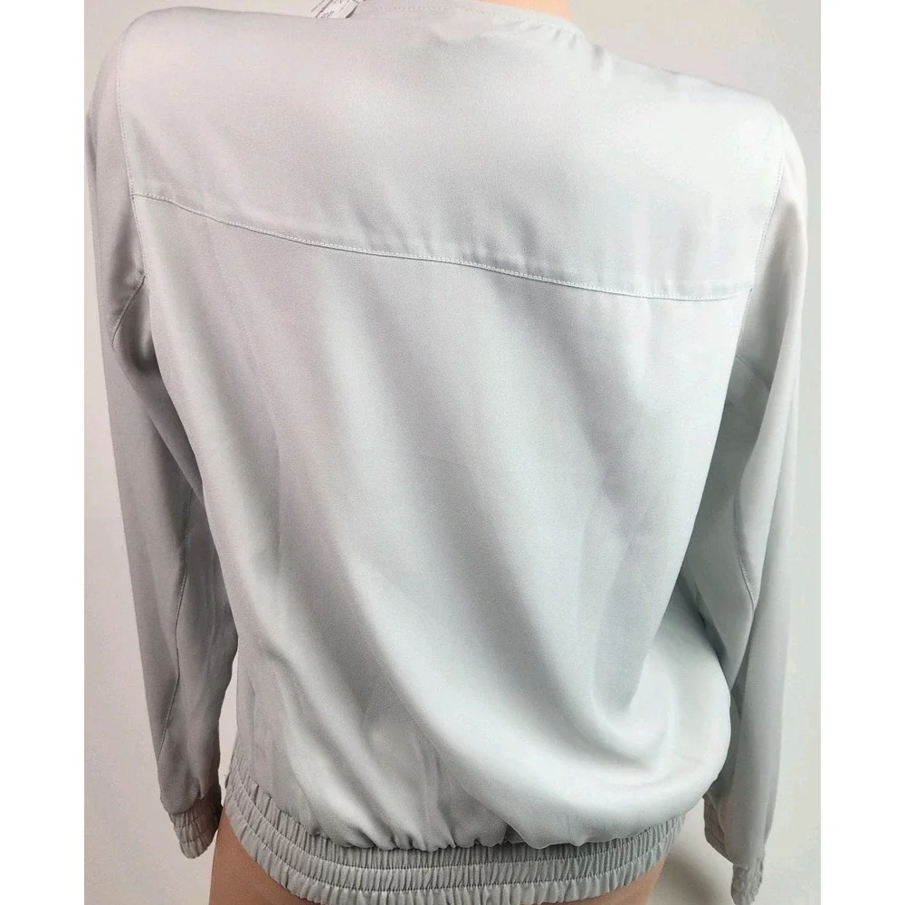 J Crew‎ Women's Light Gray/Grey Collarless Drapey Jacket Size XS - Picture 3 of 7